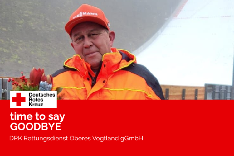 Frank bei der Verabschiedung vor der Auslaufszone der Harry-Glaß-Schanze